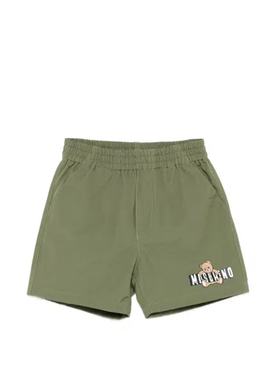 Moschino Babies' Logo-detail Shorts In Green
