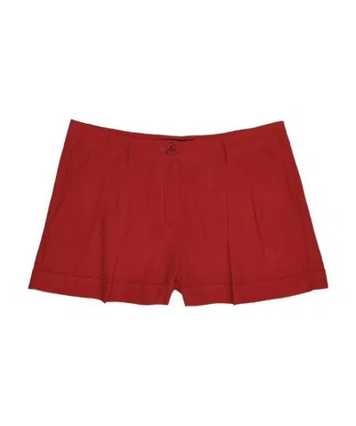 Moschino Logo Detail Shorts In Red
