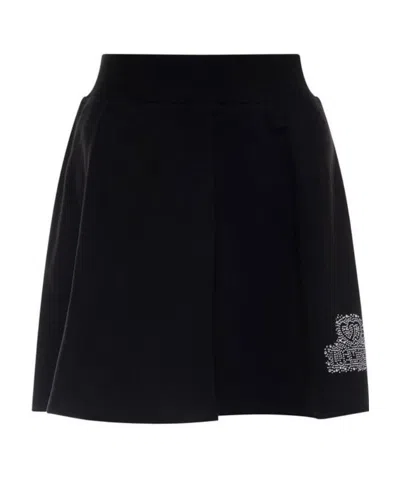Moschino Logo Detail Skirt In Black