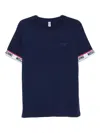 Moschino Logo-detail Sleeve T-shirt In Blue