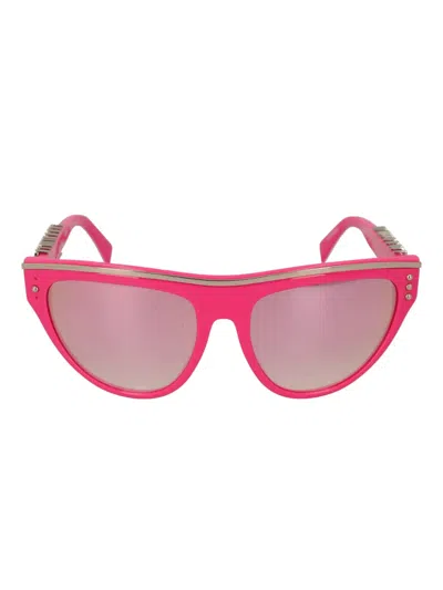 Pre-owned Moschino Logo-detail Sunglasses In Pink