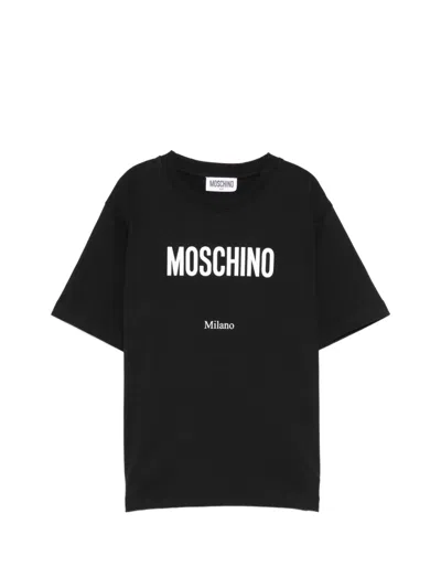 Moschino Kids' Logo-detail T-shirt In Black