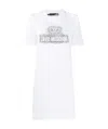 Moschino Logo Detail T-shirt Dress In White
