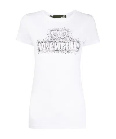 Moschino Logo Detail T-shirt In White