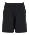 Moschino Logo Detailed Drawstring Bermuda Shorts In Black