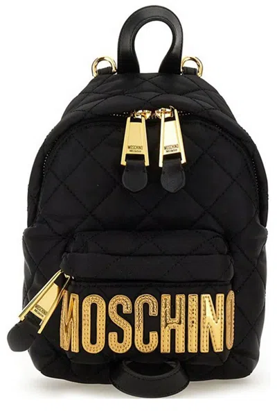 Moschino Women's Quilted Nylon Backpack In Black
