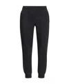 Moschino Cotton Joggers With Ribbed Elastic Waist In Black