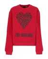 Moschino Logo Details Hoodie In Red