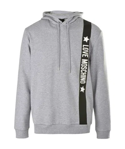 Moschino Logo Details Long-sleeved Sweater In Gray