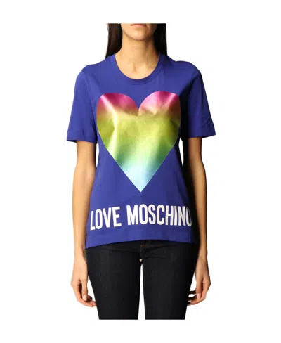 Moschino Logo Details Short-sleeved T-shirt In Multicolor