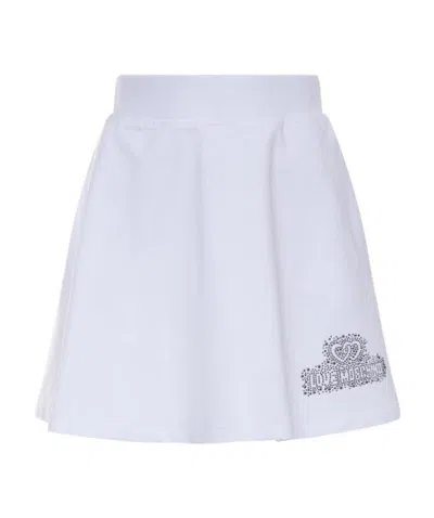 Moschino Logo Details Skirt In White