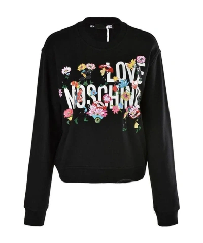 Moschino Logo Details Sweater In Black