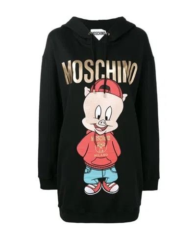 Moschino Logo Details Sweater In Black