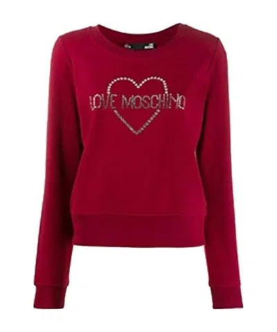 Moschino Logo Details Sweater In Red