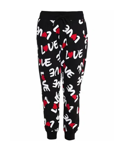 Moschino Logo Details Sweatpants In Black
