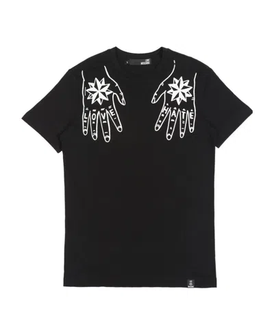 Moschino Logo Details T-shirt In Black