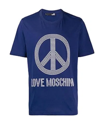Moschino Logo Details T-shirt In Blue