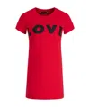 Moschino Logo Details T-shirt Dress In Red