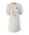 Moschino Logo Details T-shirt Dress In White