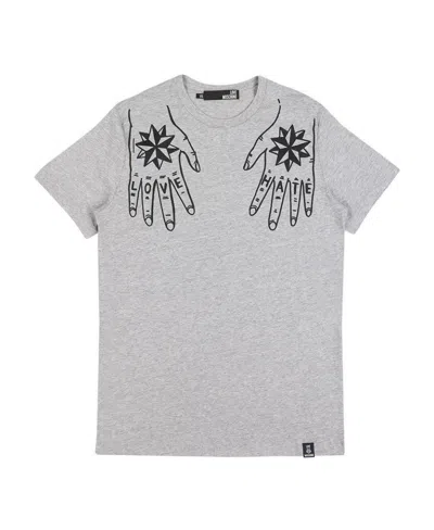 Moschino Logo Details T-shirt In Gray