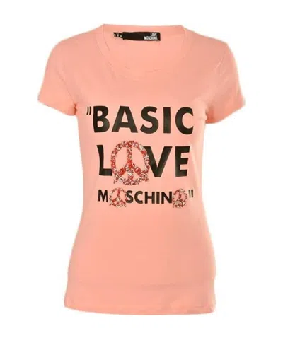 Moschino Logo Details T-shirt In Pink