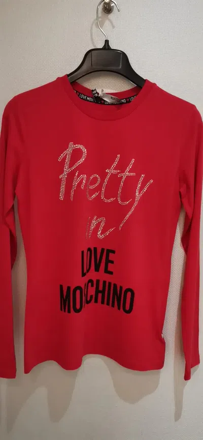 Moschino Logo Details T-shirt In Red