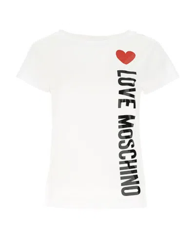 Moschino Logo Details T-shirt In White