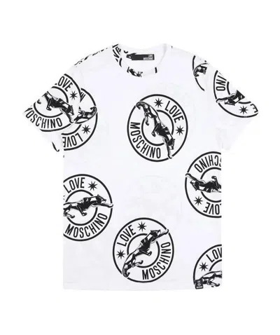 Moschino Logo Details T-shirt In White