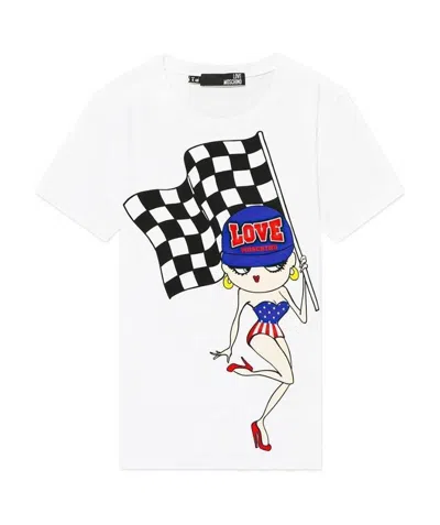 Moschino Logo Details T-shirt In White