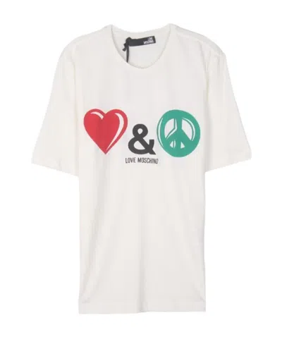 Moschino Logo Details T-shirt In White