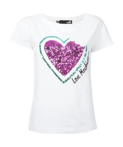 Moschino Logo Details T-shirt In White