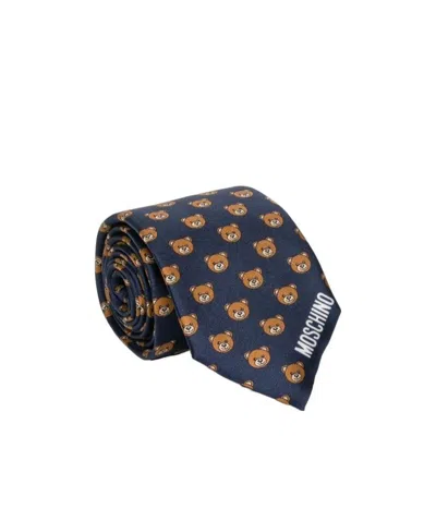 Moschino Logo Details Tie In Blue