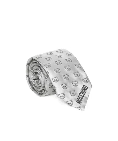 Moschino Logo Details Tie In White