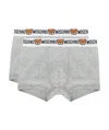 Moschino Pack Of 2 Teddy Logo Waistband Boxers In Gray