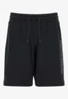Moschino Logo Detailed Drawstring Bermuda Shorts In Black