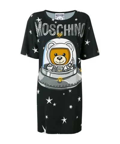 Moschino Logo Dress In Black