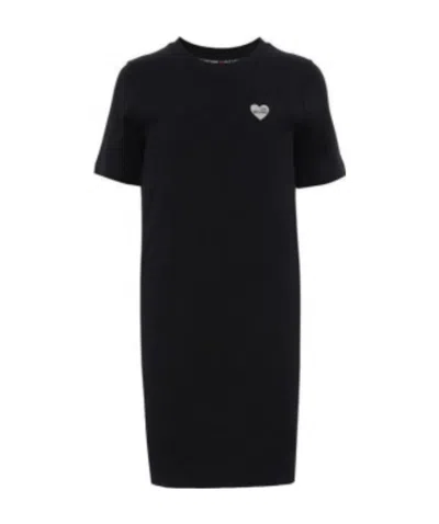 Moschino Logo Dress In Black