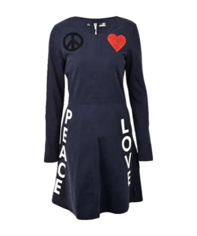 Moschino Logo Dress In Black