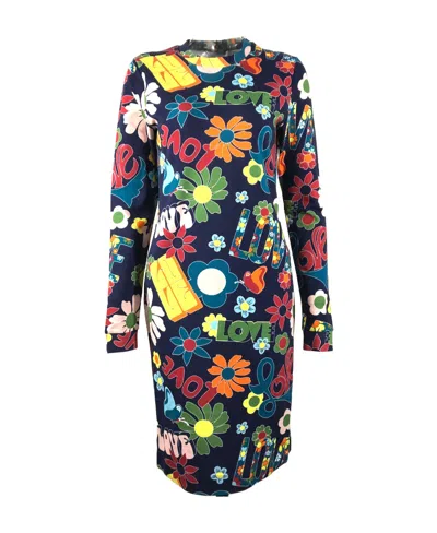 Moschino Logo Dress In Black