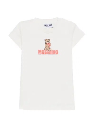 Moschino Babies' Logo Dress In White