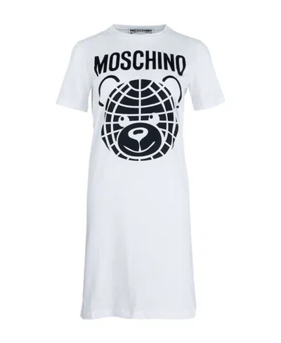 Moschino Logo Dress In White