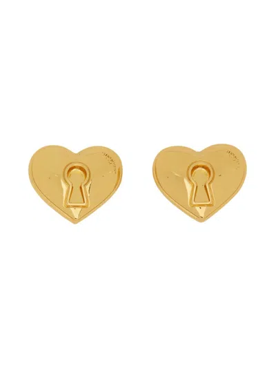 Moschino Logo Earring In Gold