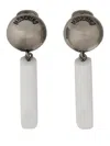 Moschino Brand Logo Drop Earrings