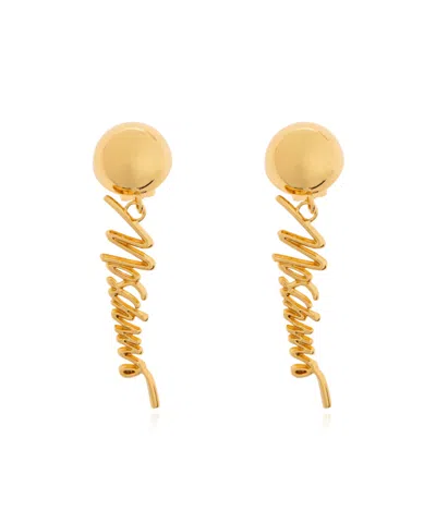 MOSCHINO LOGO EARRINGS