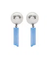 Moschino Logo Earrings In Multi