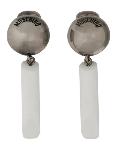 MOSCHINO LOGO EARRINGS
