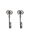 Moschino Logo Earrings In Silver