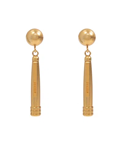 MOSCHINO ENGRAVED CLIP-ON EARRINGS