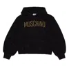 Moschino Kids Felpa Con Cappuccio In Black