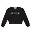 Moschino Logo Embellished Sweatshirt In Black